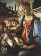 Sandro Botticelli Madonna and Child with two Angels (mk36) oil painting artist
